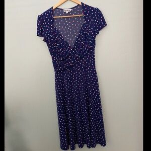 Polka Dot Cap Sleeve flouncy dress